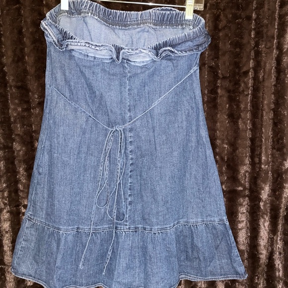 Original Vintage Y2K Juicy Couture strapless denim dress - Picture 7 of 8